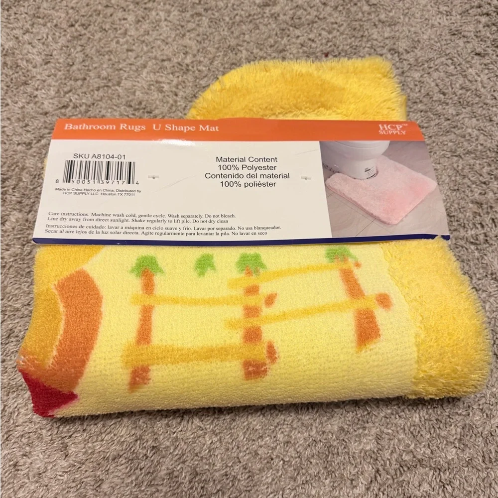 Yellow Winnie the Pooh Bath Mat